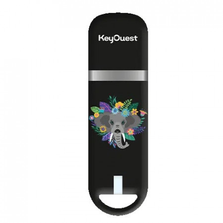 Clé USB 32 Go KeyOuest Safari Éléphant – Design savane et éléphant, édition limitée Collection Safari