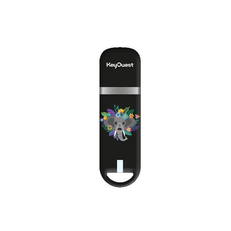 Clé USB 32 Go KeyOuest Safari Éléphant – Design savane et éléphant, édition limitée Collection Safari