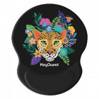 Tapis de souris ergonomique Safari Panthère KeyOuest – Repose-poignets gel anti-fatigue