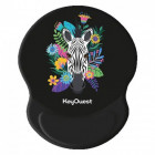 Tapis de souris ergonomique Safari Zèbre KeyOuest – Repose-poignets gel anti-fatigue