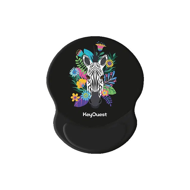 Tapis de souris ergonomique Safari Zèbre KeyOuest – Repose-poignets gel anti-fatigue