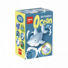 Puzzle 3D Requin Océan – Lot de 6 puzzles à pièces numérotées, dès 6 ans