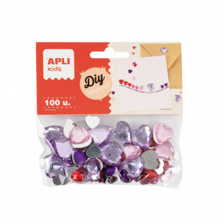 Strass cœur scintillants – Sachet de 100 pour loisirs créatifs