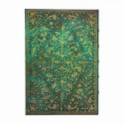Carnet Paperblanks Fleur d'Émeraude Grand – Couverture rigide illustrée, 240 pages unies