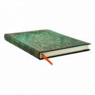 Carnet Paperblanks Fleur d'Émeraude Grand – Couverture rigide illustrée, 240 pages unies