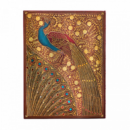 Carnet Paperblanks Paons d'Hafiz Midi – Couverture rigide illustrée, 144 pages lignées