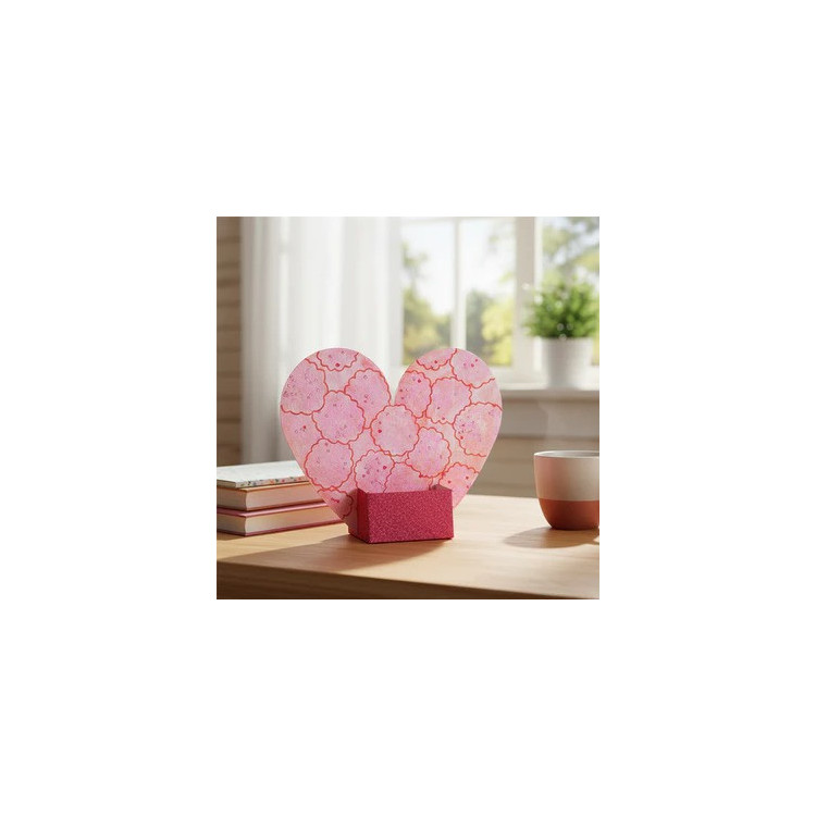 Lot de 10 supports téléphone cœur en carton Cléopâtre – À décorer