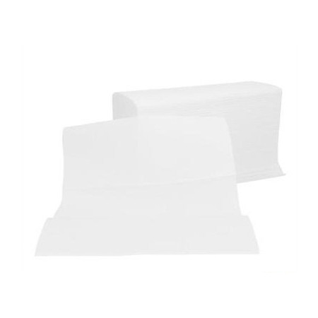 Essuie-mains plies en Z Techline Blanc 20x24 cm - Ouate de cellulose 2 plis
