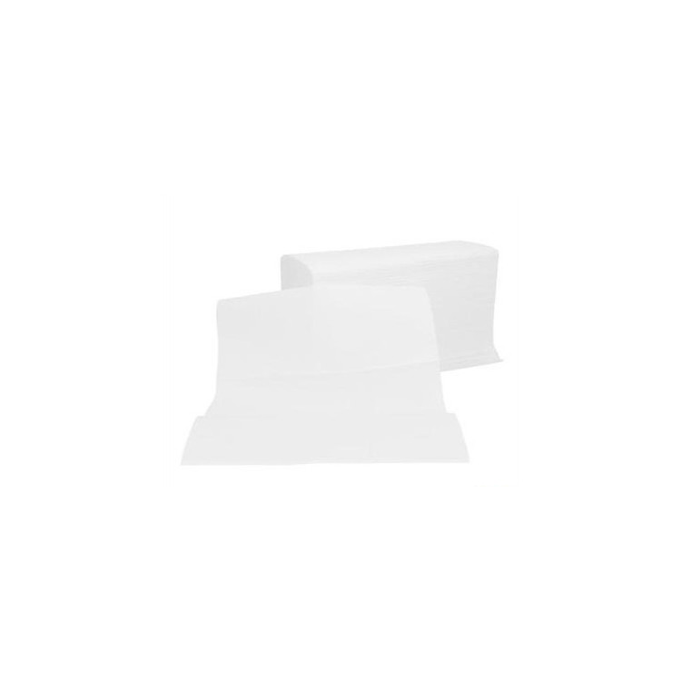 Essuie-mains plies en Z Techline Blanc 20x24 cm - Ouate de cellulose 2 plis