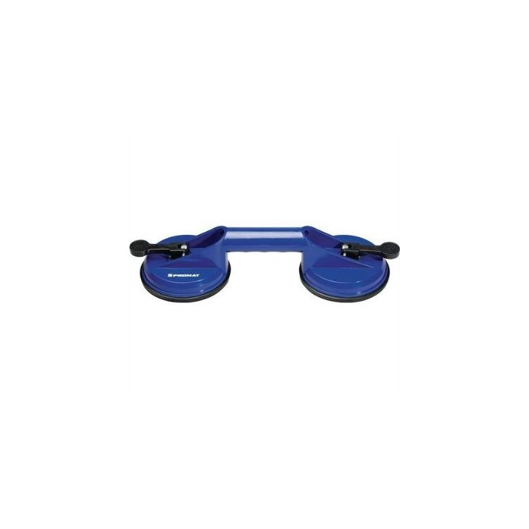 Ventouse de levage double à levier - 2 têtes 118 mm - Capacité 80 kg pour grandes surfaces