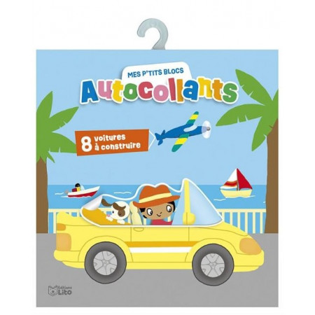 Bloc autocollants Mes P'tits Blocs - 8 voitures à construire dès 4 ans