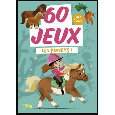 Bloc jeux 60 jeux Les Poneys - Livre d'activités pour enfants