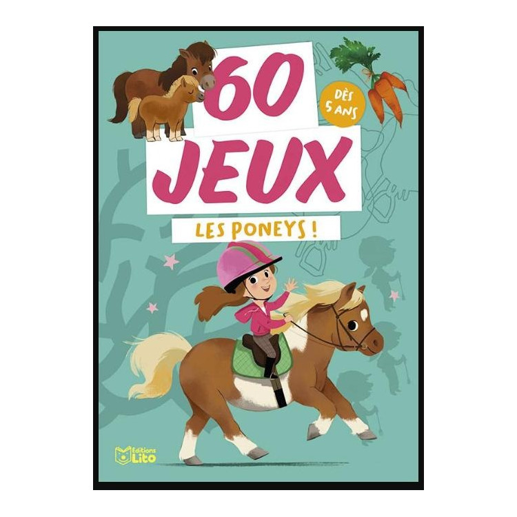 Bloc jeux 60 jeux Les Poneys - Livre d'activités pour enfants