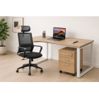 PACK BUREAU ANGLE Droit + CAISSON + FAUTEUIL