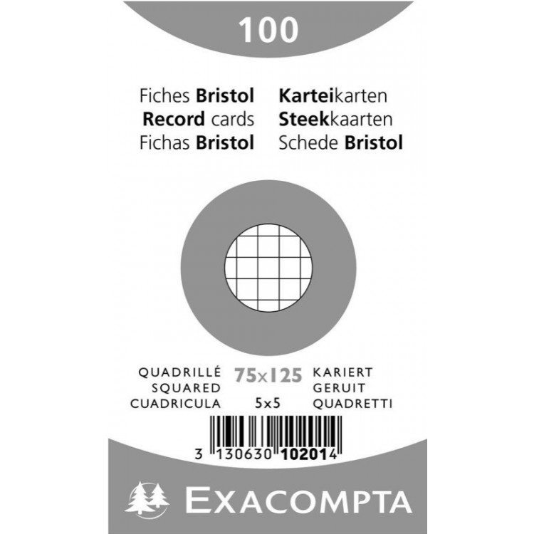 Paquet de 100 Feuilles Bristol A4 5x5 Blanc - La Grande Papeterie