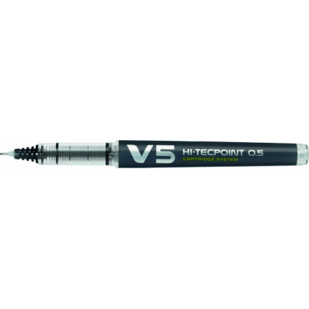 STYLO ROLLER ENCRE LIQUIDE - HI-TECPOINT V5 - 0,5mm - EPAISSEUR DE TRAIT - NOIR