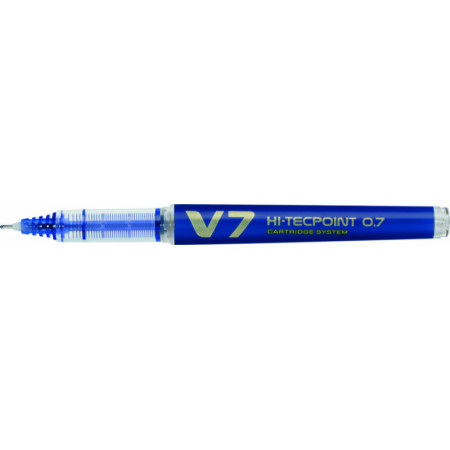 STYLO ROLLER ENCRE LIQUIDE - HI-TECPOINT V7 - 0,7mm - EPAISSEUR DE TRAIT - BLEU