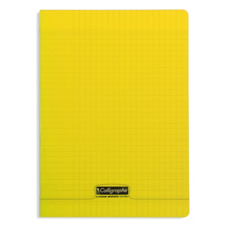 CAHIER POLYPRO, Format A4, Grands Carreaux, 21X29.7 - 96 PAGES SEYES JAUNE