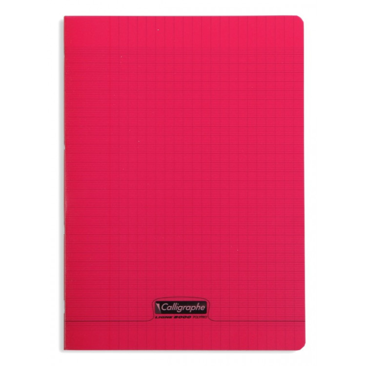 CAHIER POLYPRO, Format A4, Grands Carreaux, 21X29.7 - 96 PAGES SEYES ROUGE