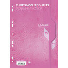 PAQUET COPIES SIMPLE PERFOREE, Format A4, Grands Carreaux, 21X29.7 - 100 PAGES SEYES ROSE