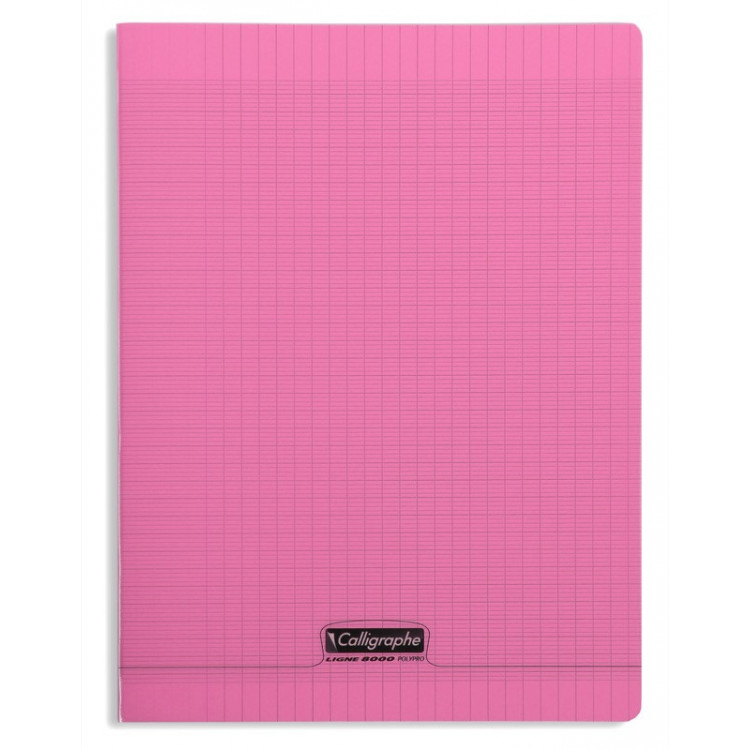 CAHIER POLYPRO, Grand Format, Grands Carreaux, 24X32 - 96 PAGES SEYES ROSE