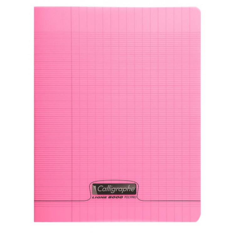 CAHIER POLYPRO, Petit Format, Grands Carreaux, 17X22 96 PAGES SEYES ROSE