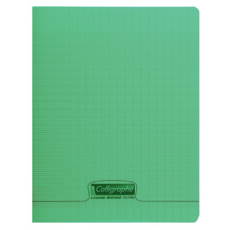 CAHIER POLYPRO, Petit Format, Grands Carreaux, 17X22 96 PAGES SEYES VERT