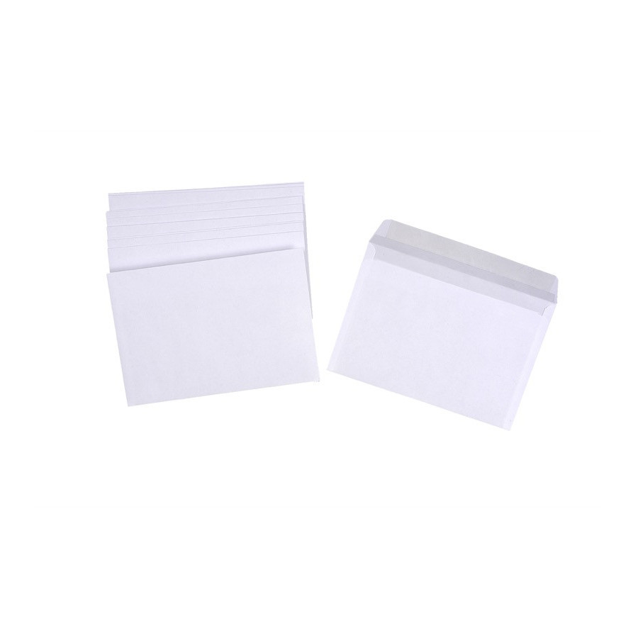 Enveloppe 114 x 162 mm - C6 patte autocollante (25 pièces) - blanc