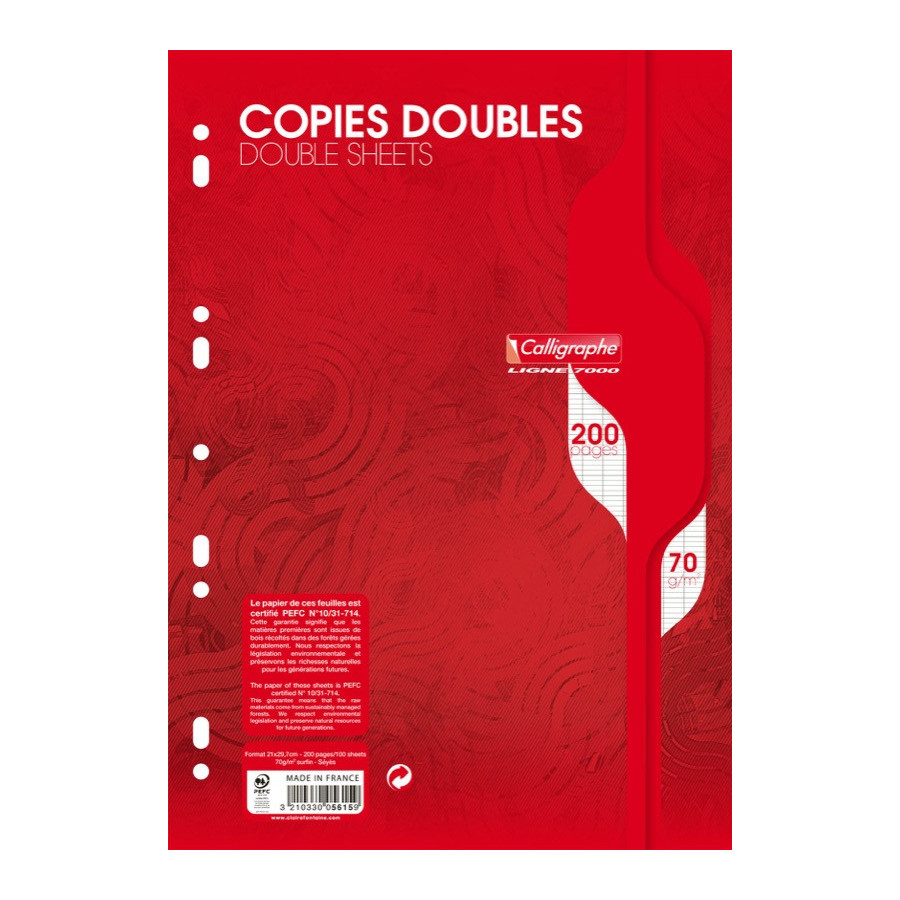 Copies doubles grands carreaux