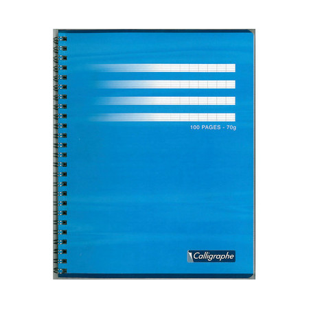 CAHIER DOS SPIRALE, Petit Format, Grands Carreaux, 17X22 - 100 PAGES SEYES