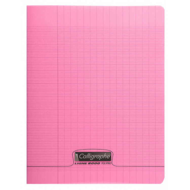 8000 POLYPRO, Cahier piqué rose 24x32cm 48p séyès 90g