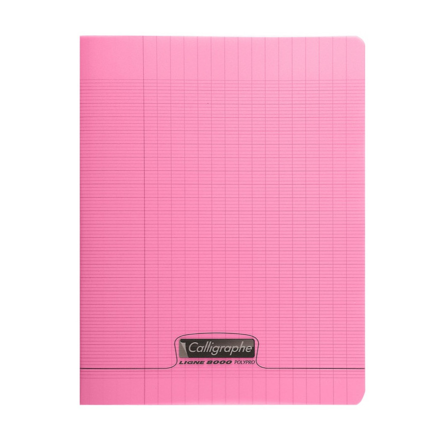 CAHIER POLYPRO, Grand Format, Grands Carreaux, 24X32 - 48 PAGES SEYES ROSE  - BuroStock Réunion