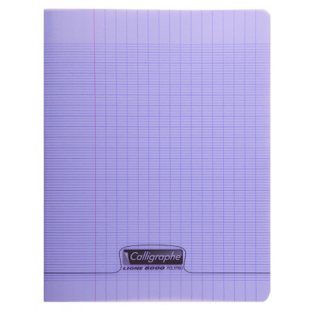 CAHIER POLYPRO, Grand Format, Grands Carreaux, 24X32 - 48 PAGES SEYES VIOLET