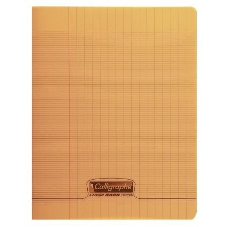 CAHIER POLYPRO, Grand Format, Grands Carreaux, 24X32 - 48 PAGES SEYES ORANGE