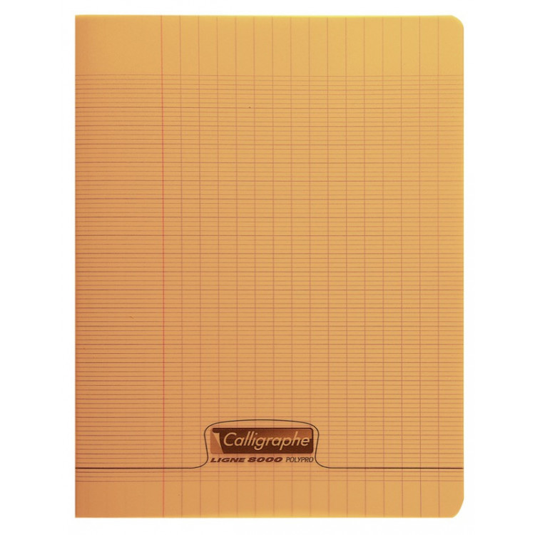 8000 POLYPRO, Cahier piqué orange 24x32cm 48p séyès 90g