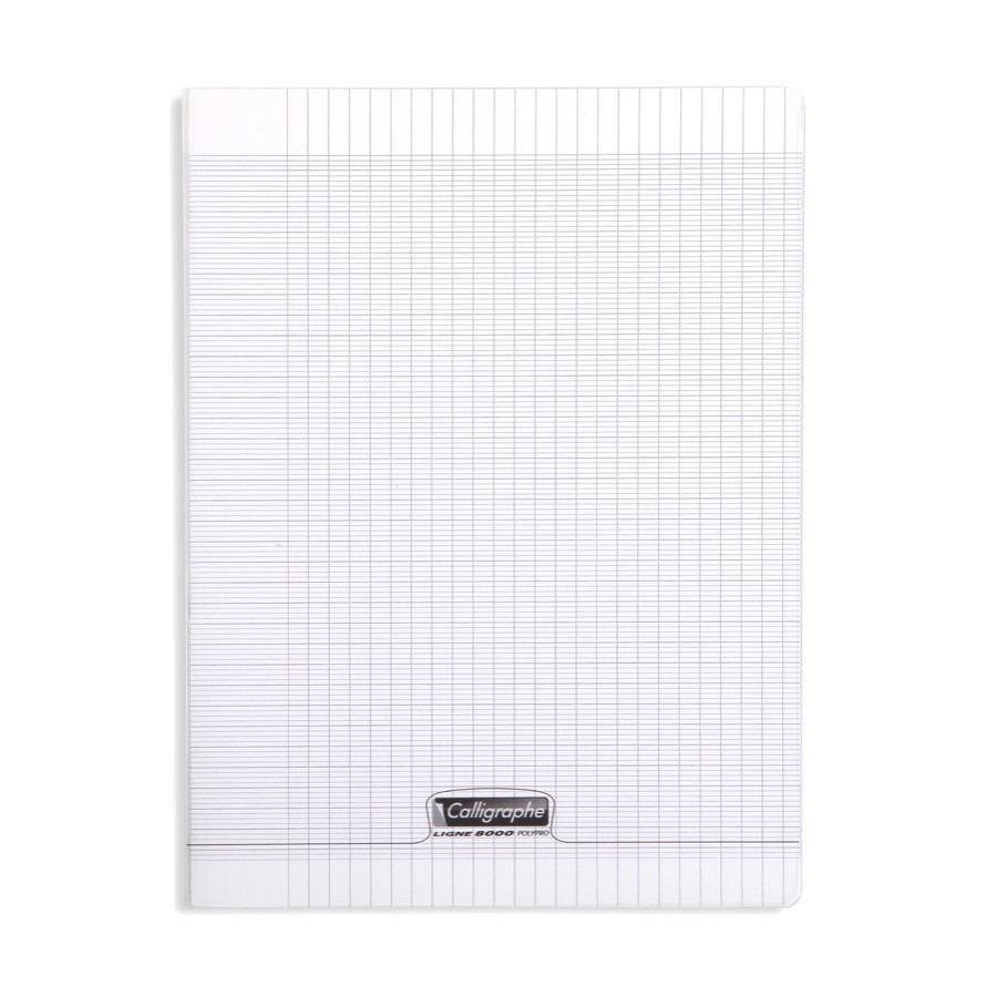 CAHIER POLYPRO, Grand Format, Grands Carreaux, 24X32 - 48 PAGES SEYES  TRANSPARENT - BuroStock Réunion