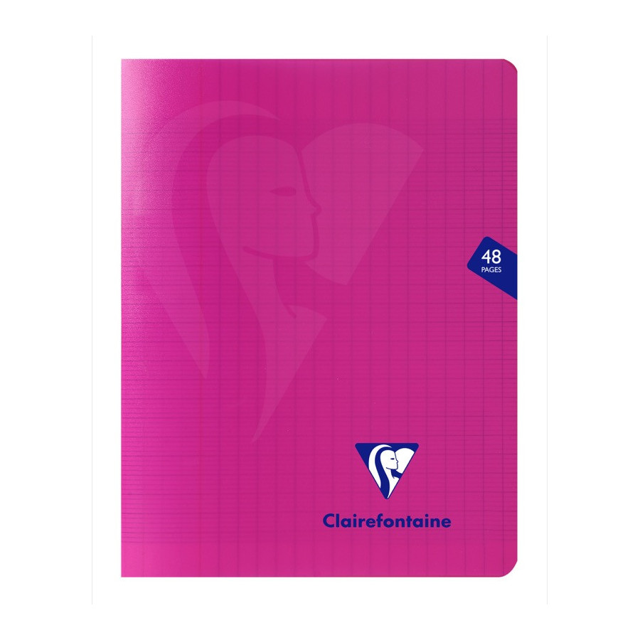 CAHIER POLYPRO, Petit Format, Grands Carreaux, 17X22 48 PAGES SEYES ROSE -  BuroStock Réunion