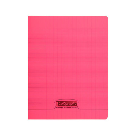 CAHIER POLYPRO, Grand Format, Grands Carreaux, 24X32 - 48 PAGES SEYES ROUGE