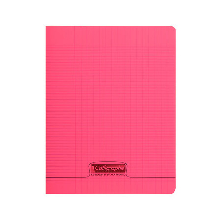 8000 POLYPRO, Cahier piqué rouge 24x32cm 48p séyès 90g