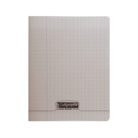 CAHIER POLYPRO, Grand Format, Grands Carreaux, 24X32 - 48 PAGES SEYES GRIS
