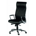 Fauteuil Président Thomas – Cuir Noir, Mécanisme Synchrone 4 Positions