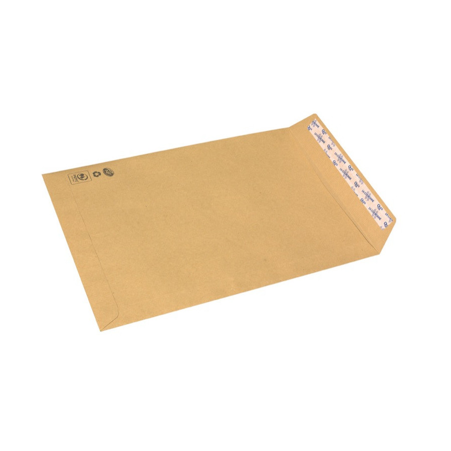 Enveloppes kraft brun A4+ auto-adhésives 260x330 mm